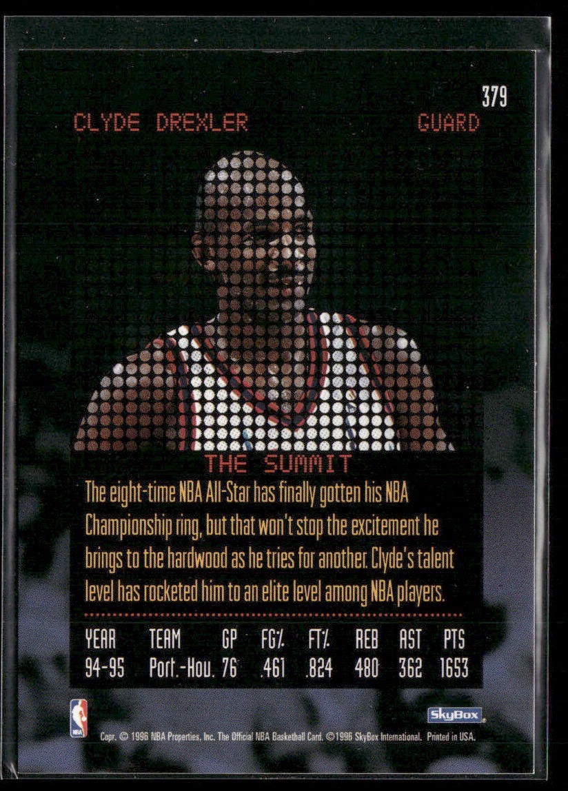 Clyde "The Glide" Drexler Player Lot Bundle 10 Basketball Cards CD004 Portland back