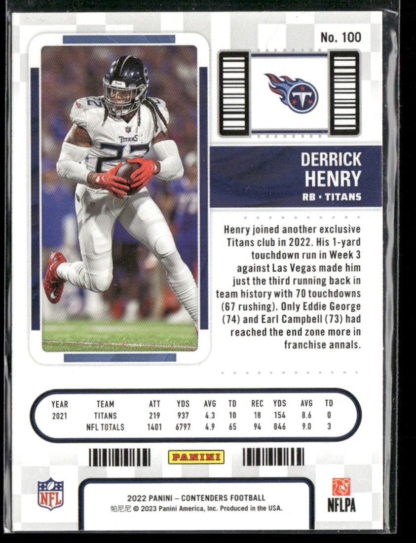 Derrick Henry Player Lot Bundle 10 Different Football Cards DH002 Titans Ravens back