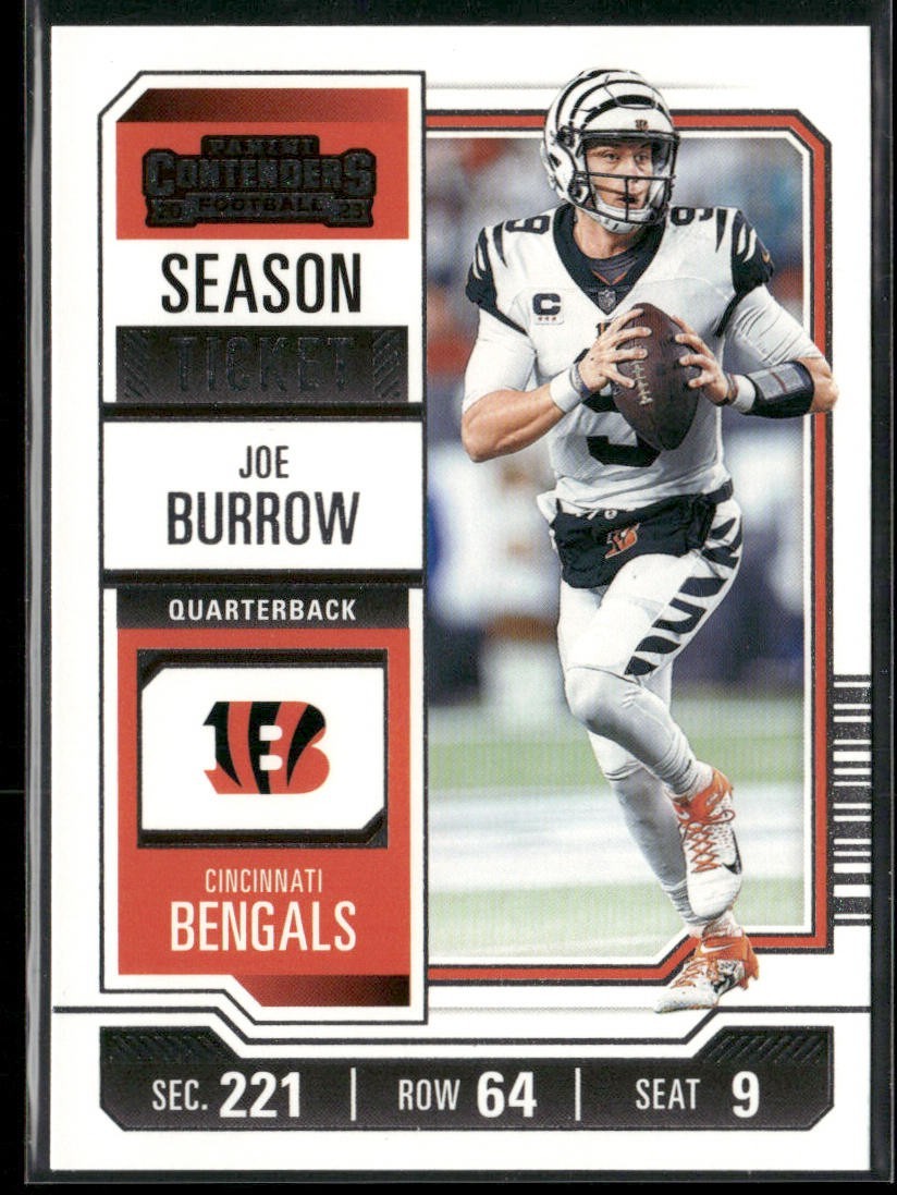 Joe Burrow Player Lot Bundle 10 Different Football Cards JB002 Bengals back