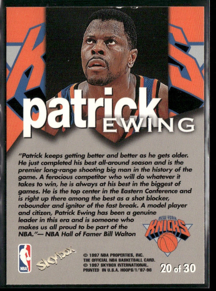 Patrick Ewing Player Lot Bundle 10 Basketball Cards PE001 New York Knicks back