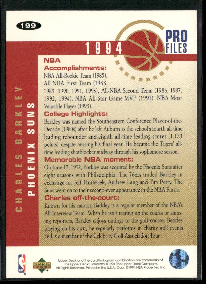 "Sir" Charles Barkley Player Lot Bundle 10 Basketball Cards CB005 Suns Sixers back