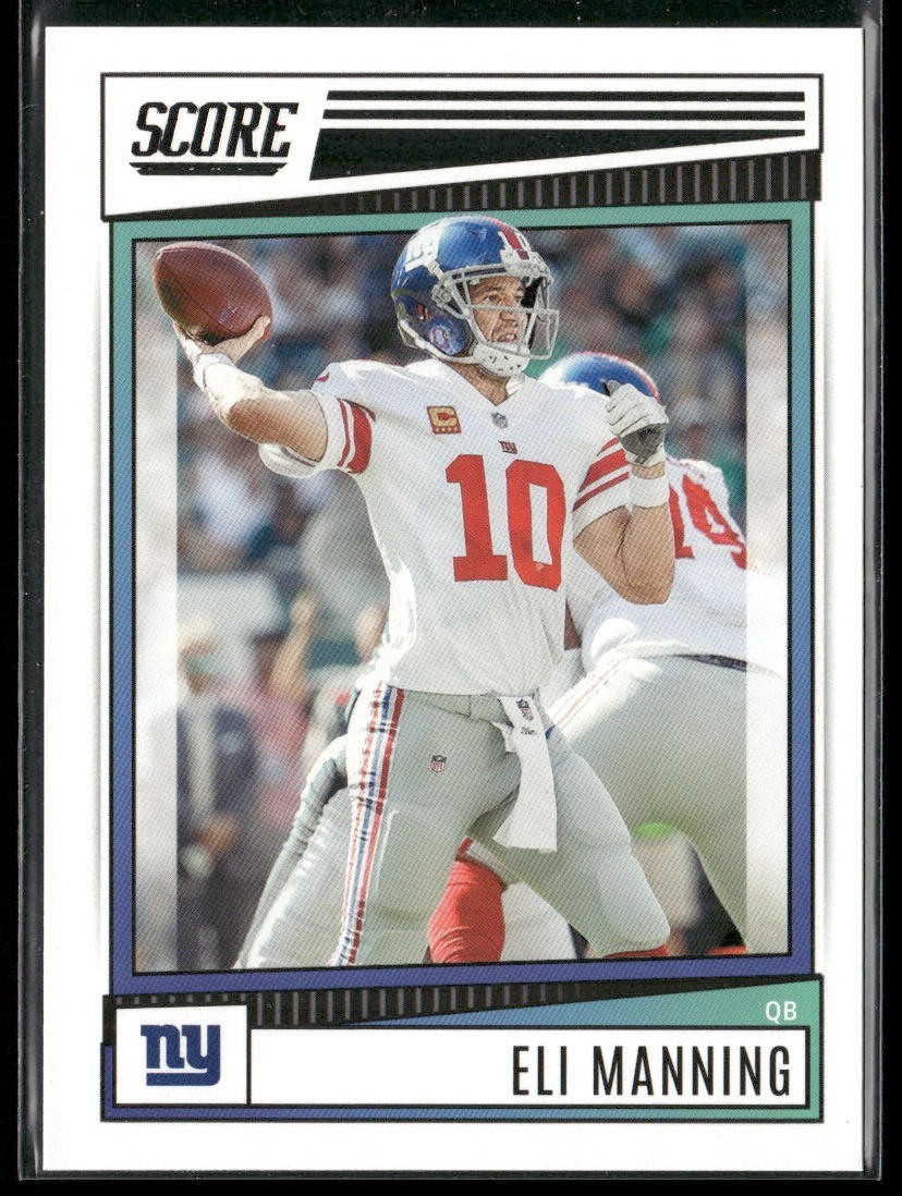Eli Manning Player Lot Bundle 10 Football Cards EM002 Giants back