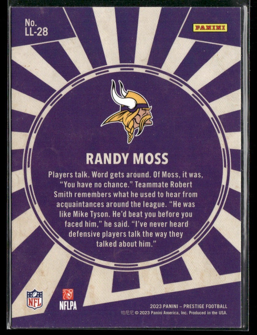 Randy Moss Player Lot Bundle 10 Different Football Cards RM002 Vikings Raiders back