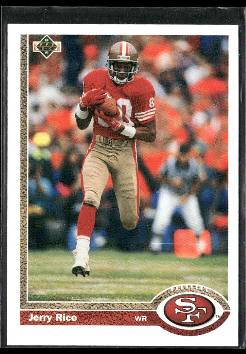 Jerry Rice Player Lot Bundle 10 Different Football Cards JR001 49ers back