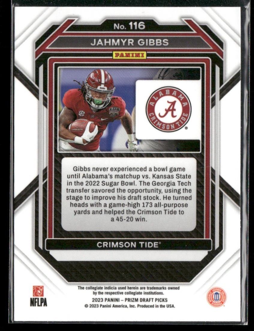 Jahmyr Gibbs Player Lot Bundle 10 Different Football Cards JG001 Lions 6 RC back
