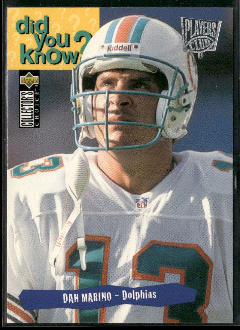 Dan Marino Player Lot Bundle 10 Different Football Cards DM006 Dolphins back