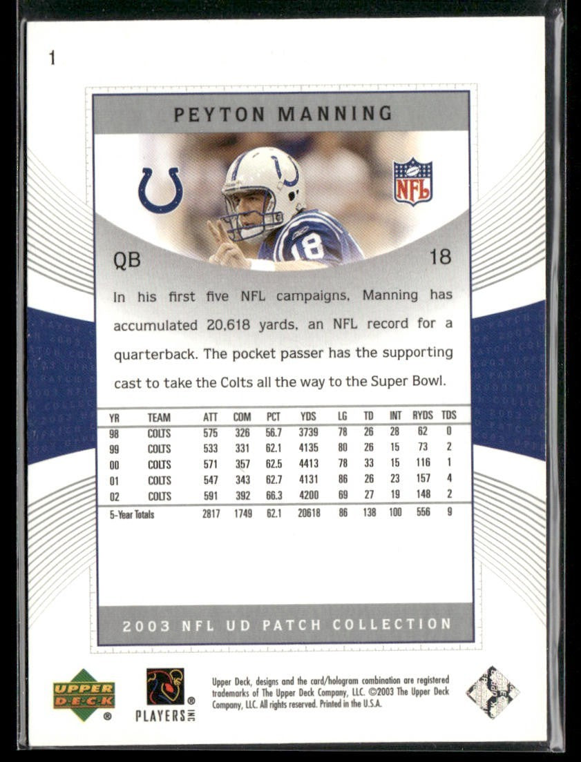 Peyton Manning Player Lot Bundle 10 Different Football Cards PM001 Colts back