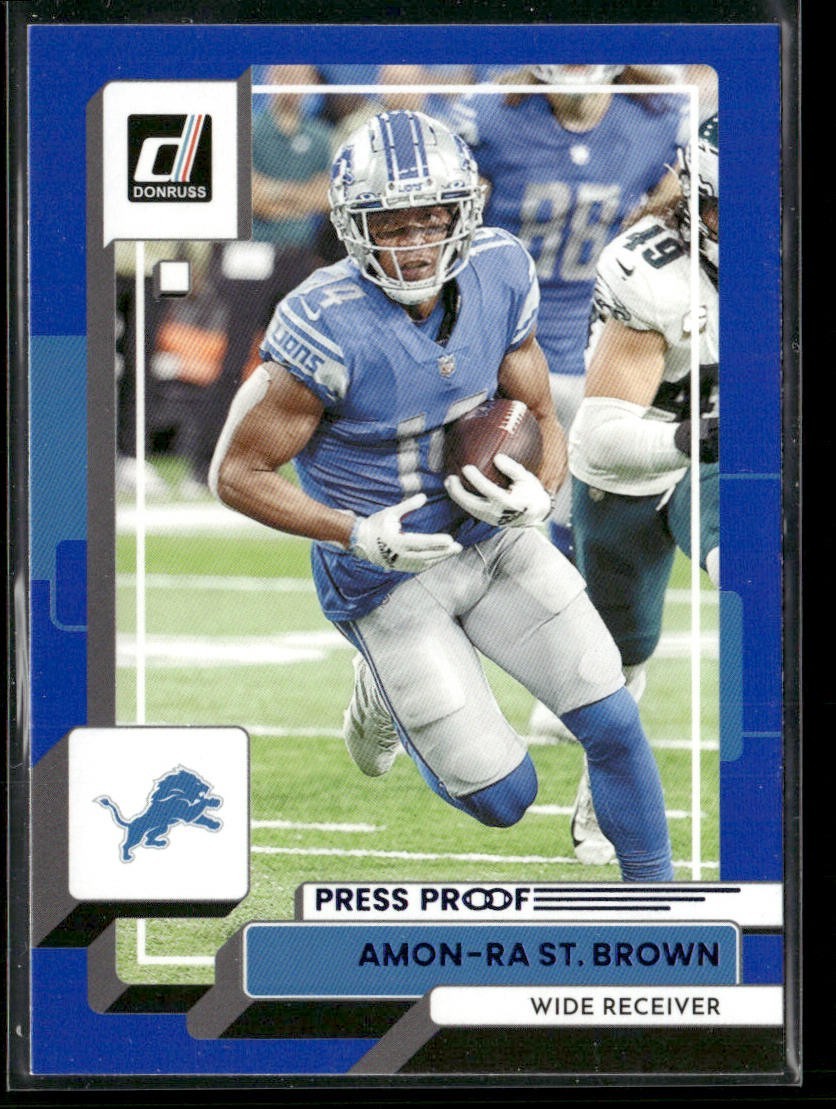 Amon-Ra St. Brown Player Lot Bundle 10 Different Football Cards ASB001 Lions 2RC back