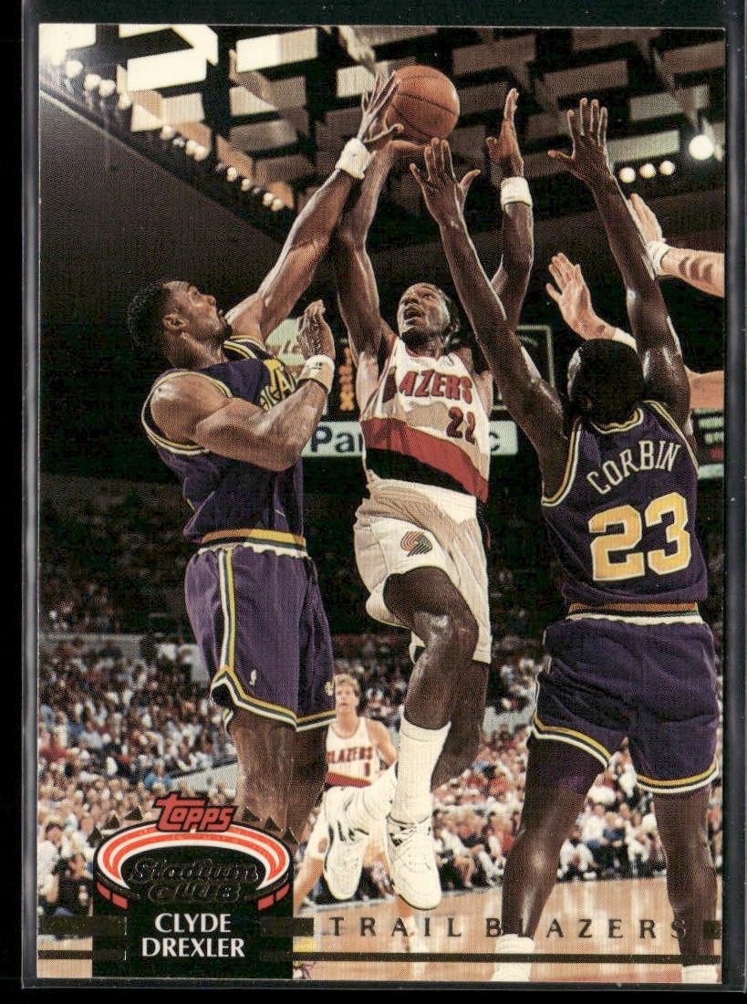 Clyde "The Glide" Drexler Player Lot Bundle 10 Basketball Cards CD002 Portland back