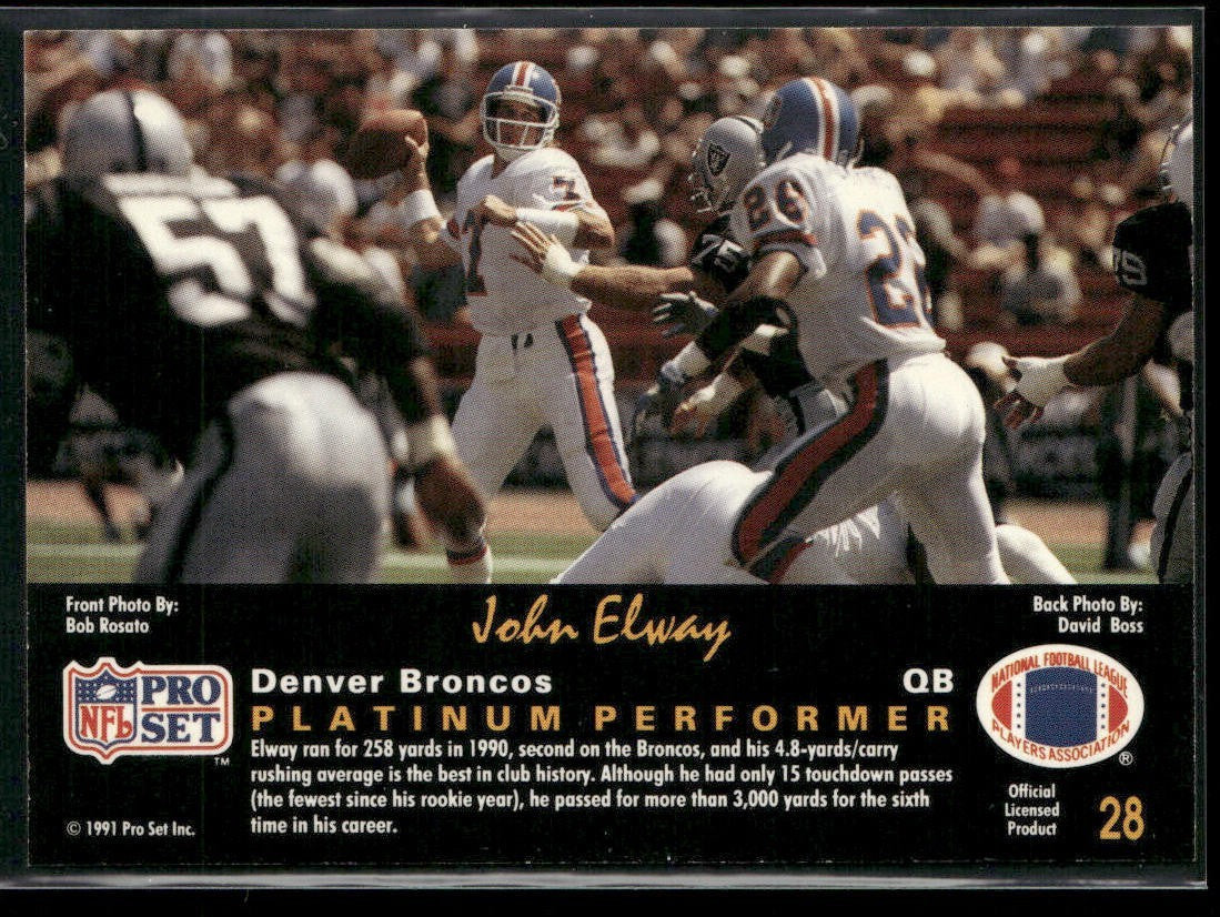 John Elway Player Lot Bundle 10 Different Football Cards JE003 Broncos back