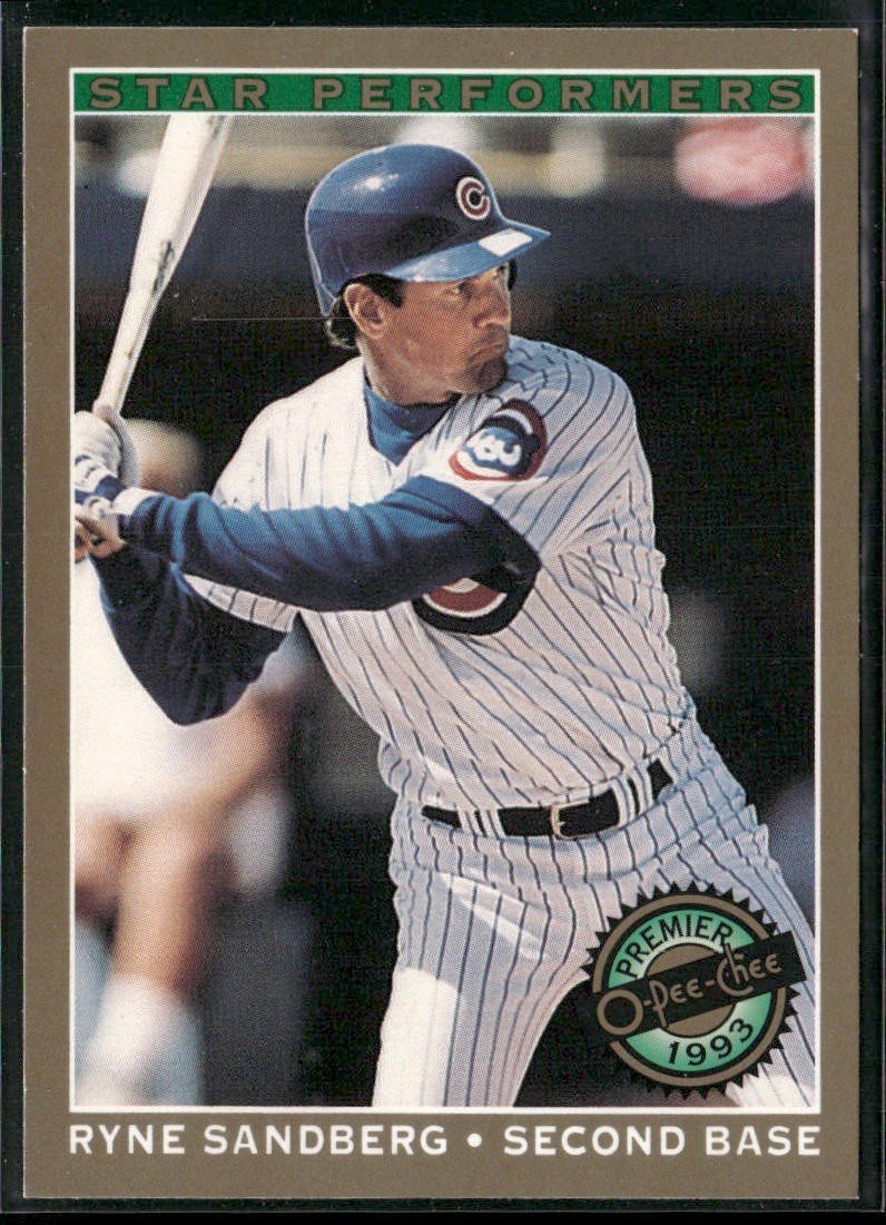 Ryne Sandberg Lot Bundle 10 Different Baseball Cards RS001 Cubs back