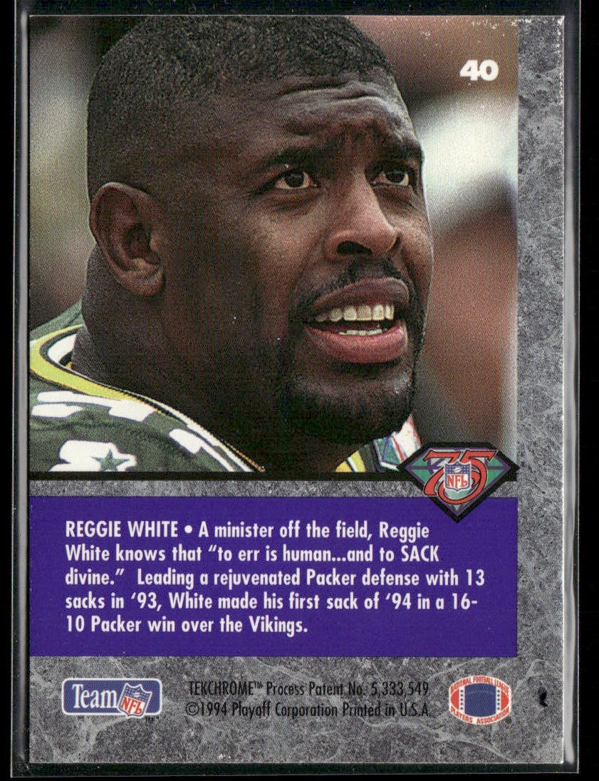 Reggie White Player Lot Bundle 10 Different Football Cards RW006 Eagles Packers back