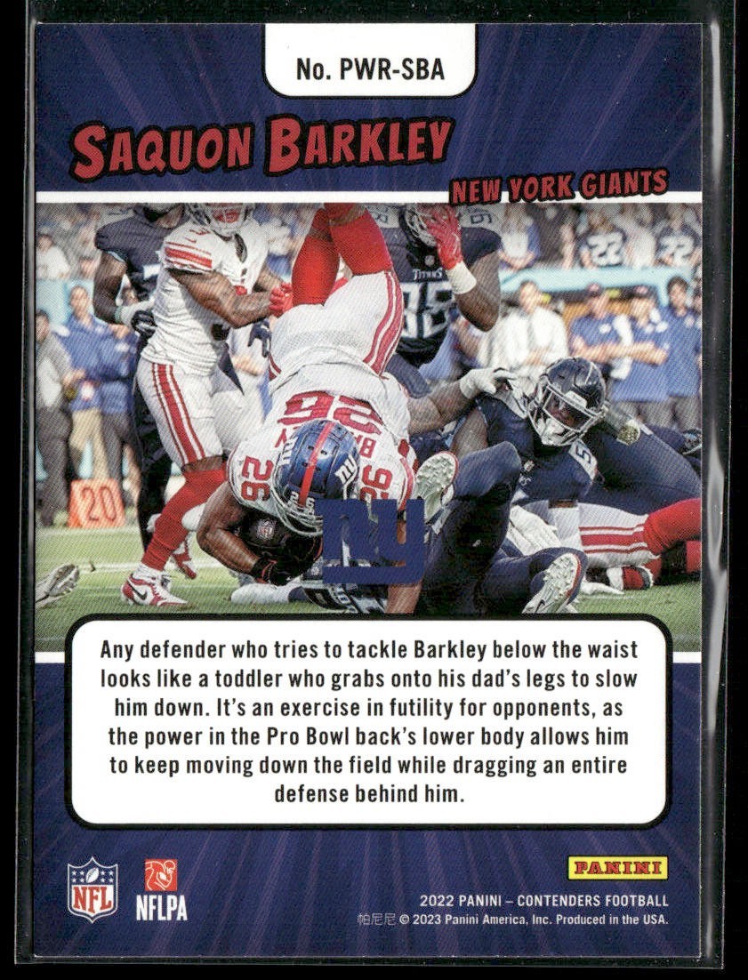 Saquon Barkley Player Lot Bundle 10 Different Football Cards SB001 Giants back