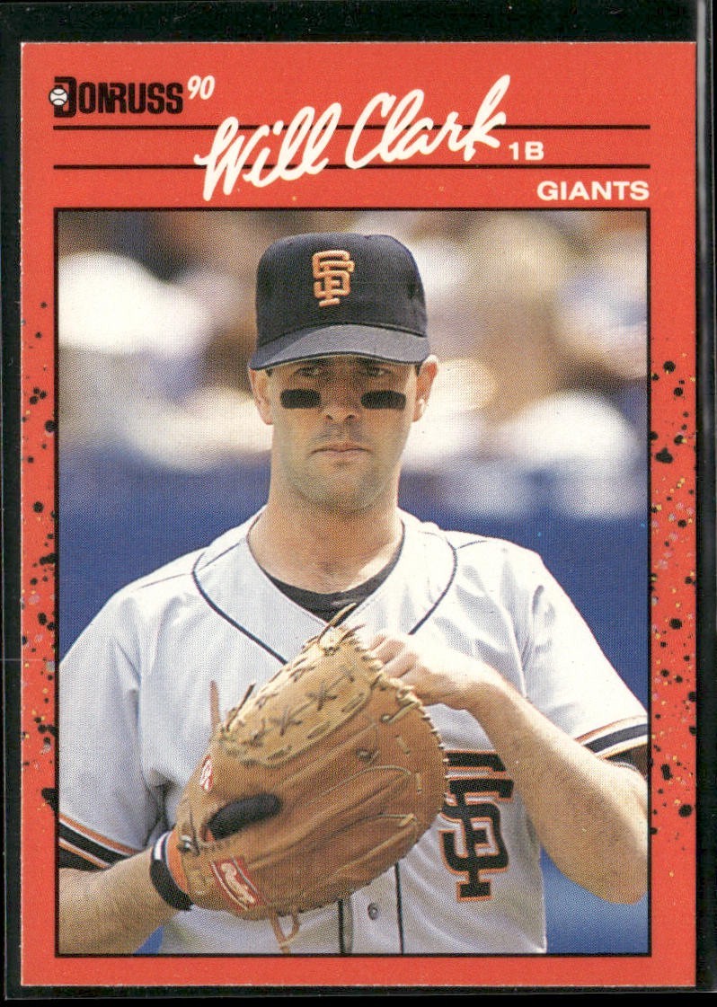 Will Clark Player Lot Bundle 10 Different Baseball Cards WC002 Giants back
