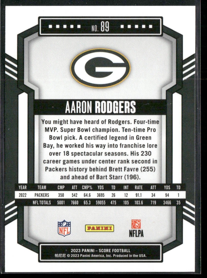 Aaron Rodgers Player Lot Bundle 10 Different Football Cards AR002 Packers Jets back