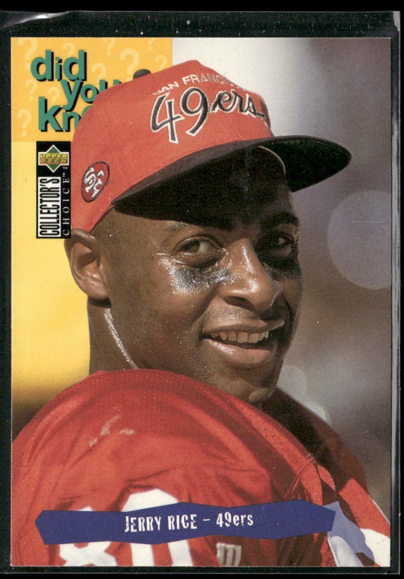Jerry Rice Player Lot Bundle 10 Different Football Cards JR004 49ers back