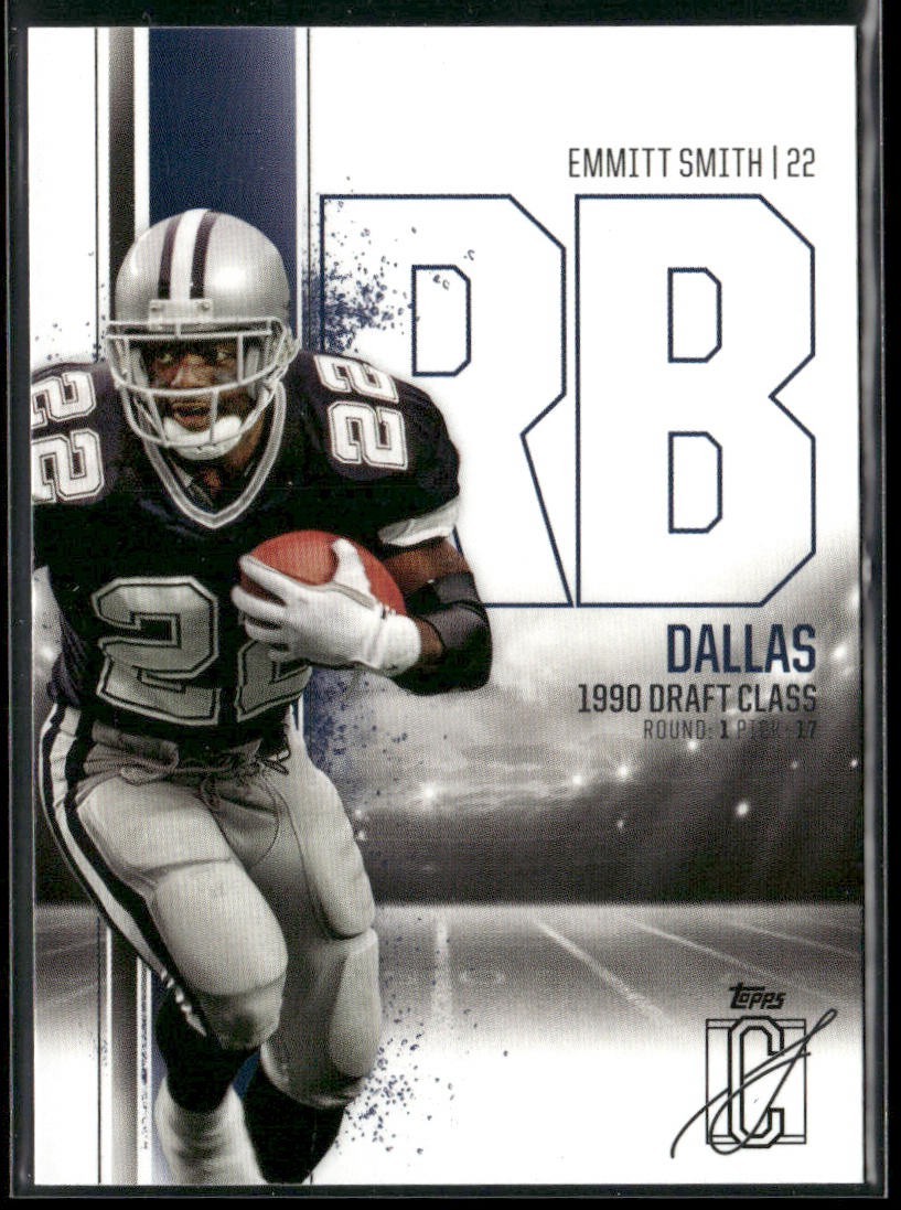Emmitt Smith Player Lot Bundle 10 Different Football Cards ES005 Cowboys back
