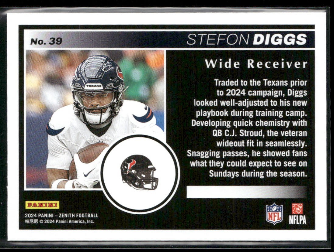 Stefon Diggs Player Lot Bundle 10 Different Football Cards SD003 Bills Vikings back