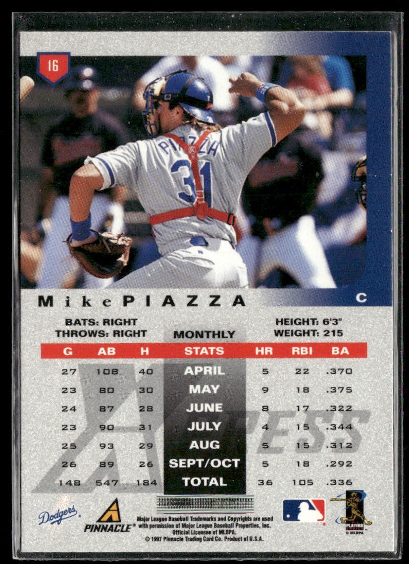 Mike Piazza Player Lot Bundle 10 Different Baseball Cards MP001 Dodgers Mets back