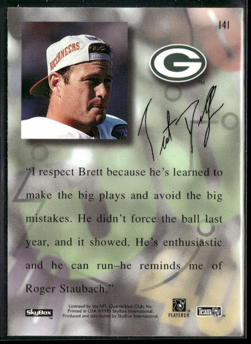 Brett Favre Player Lot Bundle 10 Different Football Cards BF001 Packers back