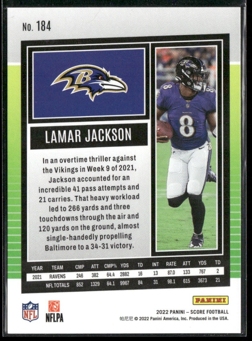 Lamar Jackson Player Lot Bundle 10 Different Football Cards LJ003 Ravens 1 RC back