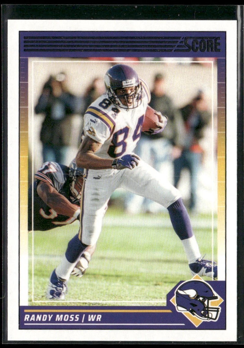 Randy Moss Player Lot Bundle 10 Different Football Cards RM001 Vikings Raiders back