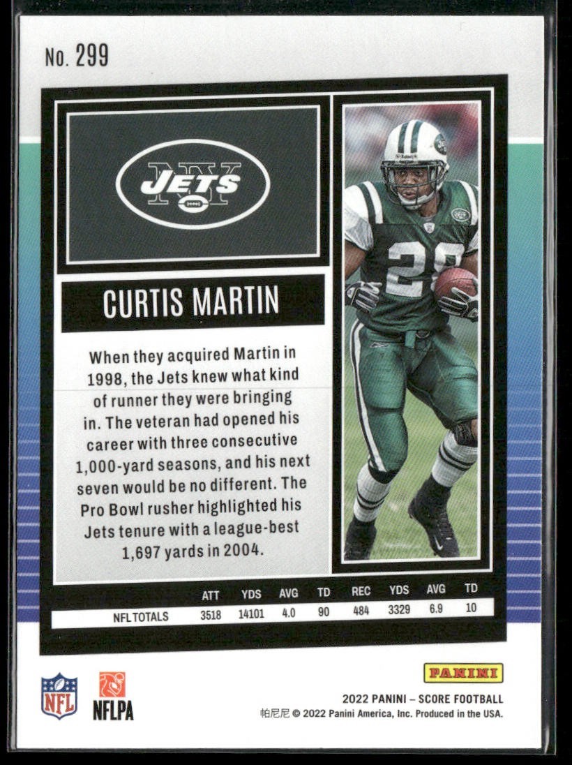 Curtis Martin Player Lot Bundle 10 Different Football Cards CM002 1 RC back