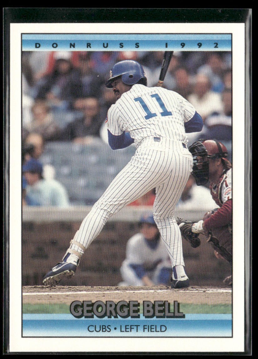 George Bell Player Lot Bundle 10 Different Baseball Cards GB001 Cubs back