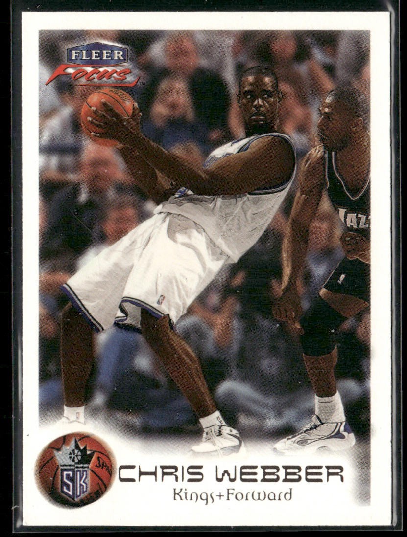 Chris Webber Player Lot Bundle 10 Basketball Cards CW003 Warriors 1 RC back
