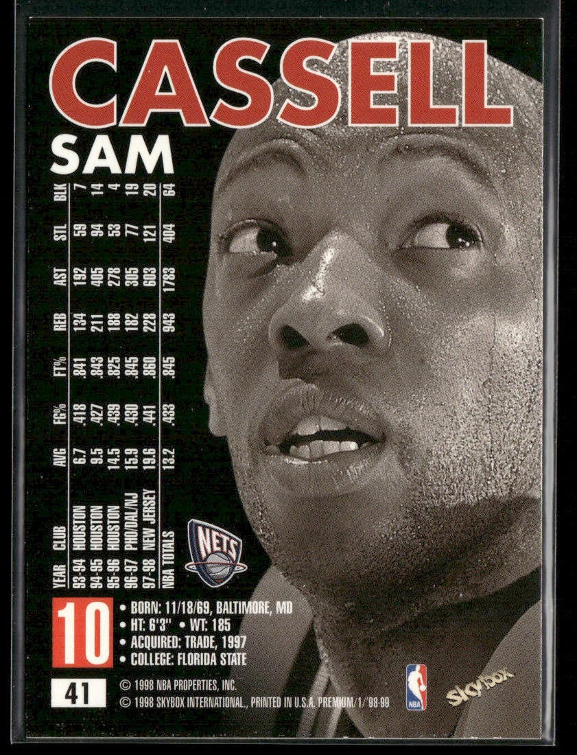 Sam Cassell Player Lot Bundle 10 Basketball Cards SC002 Rockets Nets 1 RC back