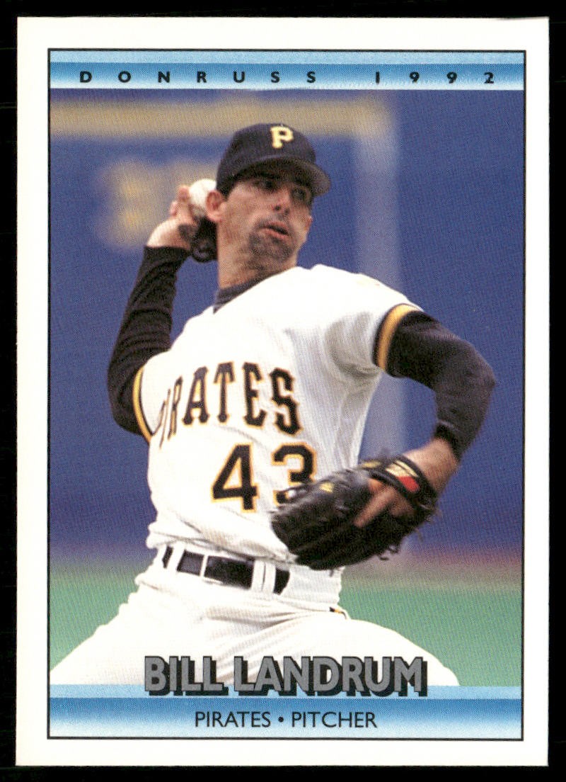 Bill Landrum 1992 Donruss #221b Pittsburgh Pirates front