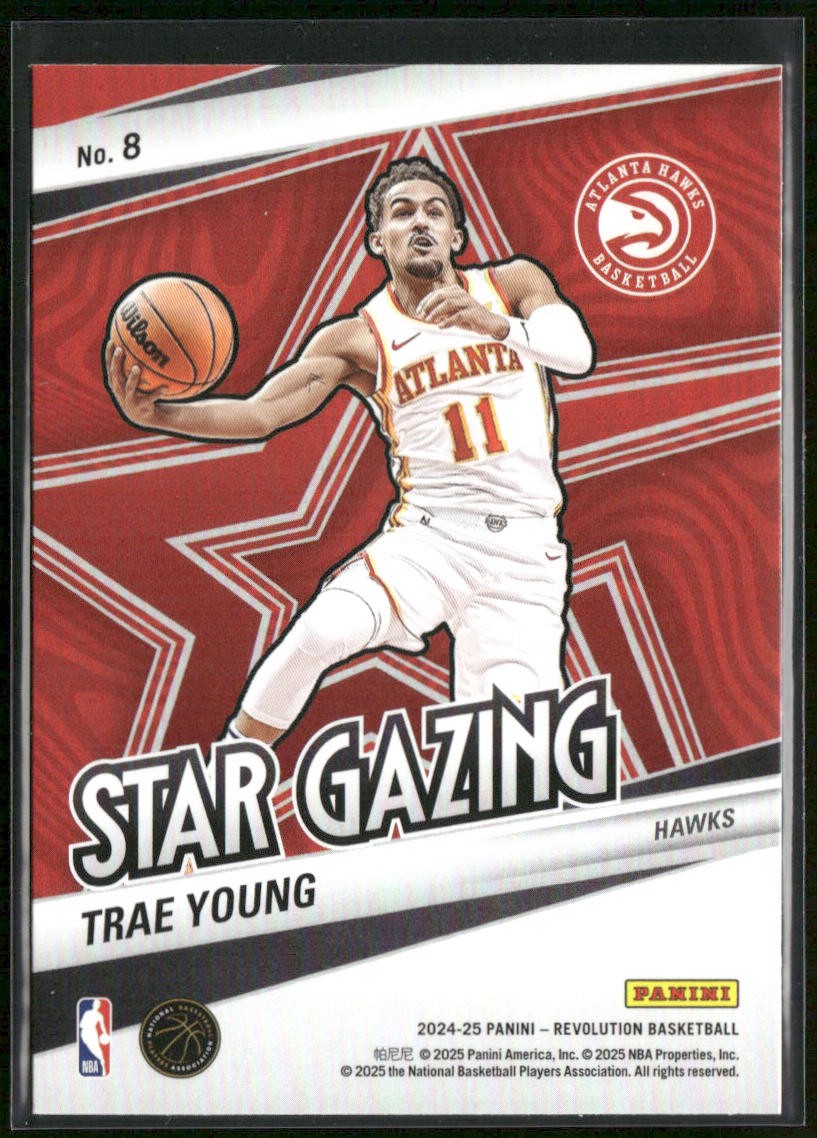 Trae Young 2024-25 Panini Revolution Star Gazing #8 Atlanta Hawks back