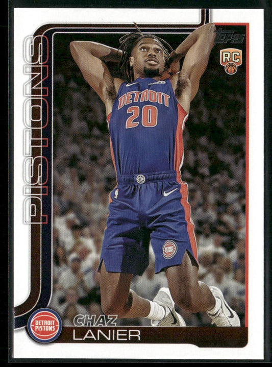 Chaz Lanier 2025-26 Topps #238 RC Detroit Pistons front