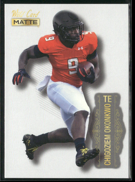 Chigoziem Okonkwo 2022 Wild Card Matte White #MB-136 Maryland Terrapins front