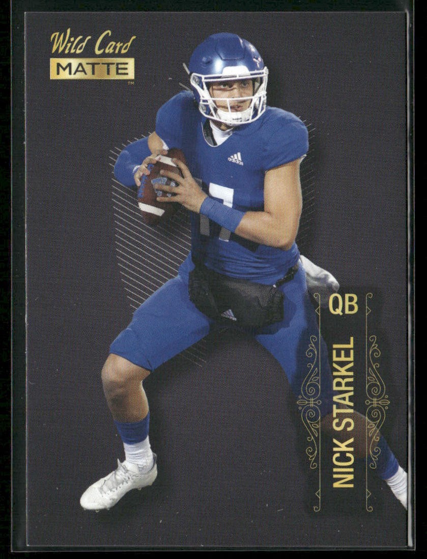 Nick Starkel 2022 Wild Card Matte Black #MB-118 San Jose State Spartans front
