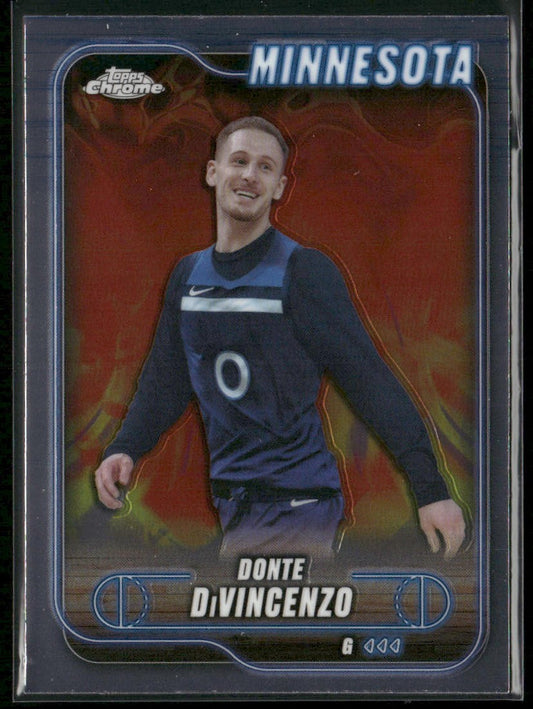 Donte DiVincenzo 2024-25 Topps Chrome #20 Minnesota Timberwolves front