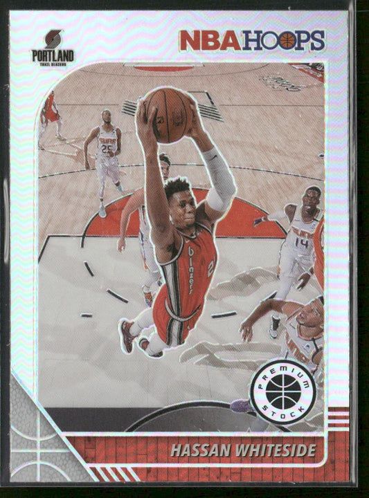 Hassan Whiteside 2019-20 Hoops Premium Stock Prizms Silver #196 Trail Blazers front