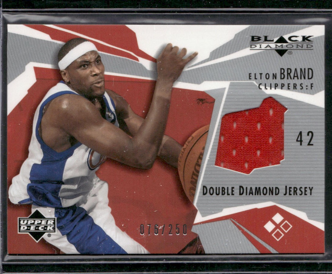 Elton Brand 2003-04 Black Diamond Double Diamond Jersey #BD2-EB SN,MEM front