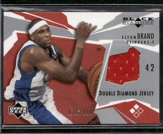 Elton Brand 2003-04 Black Diamond Double Diamond Jersey #BD2-EB SN,MEM front