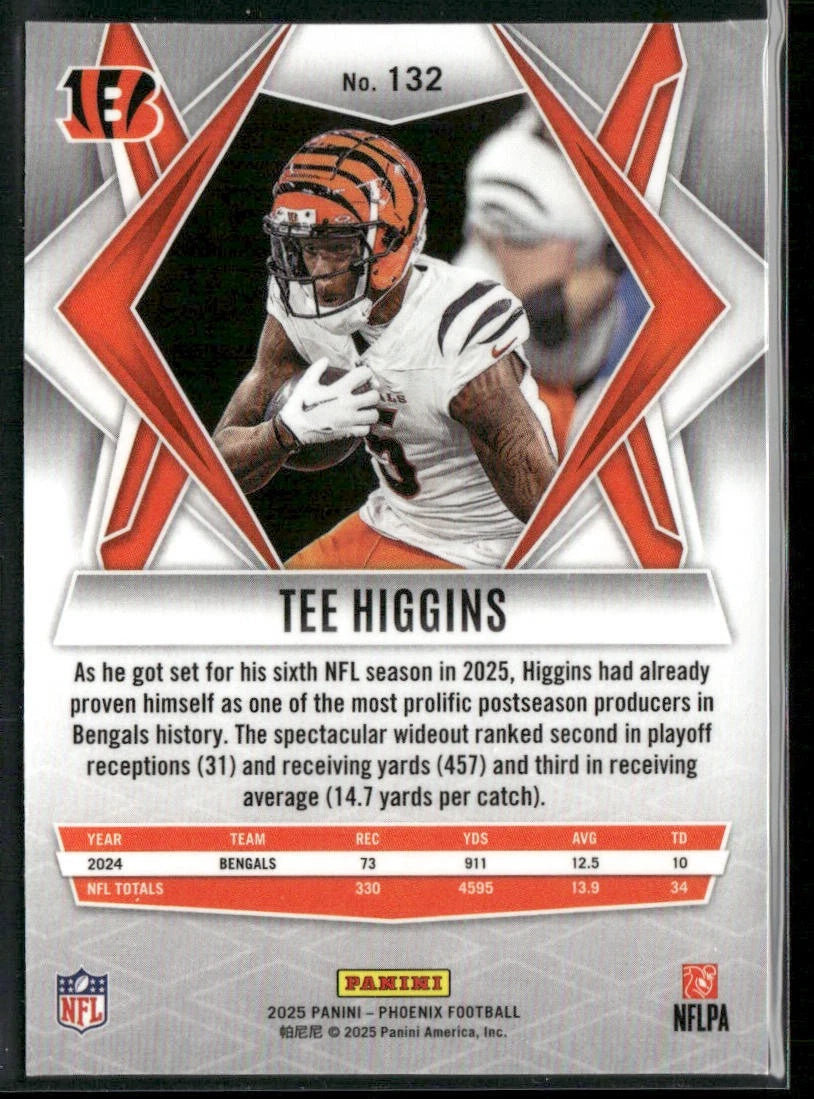 Tee Higgins 2025 Panini Phoenix #132 Cincinnati Bengals back