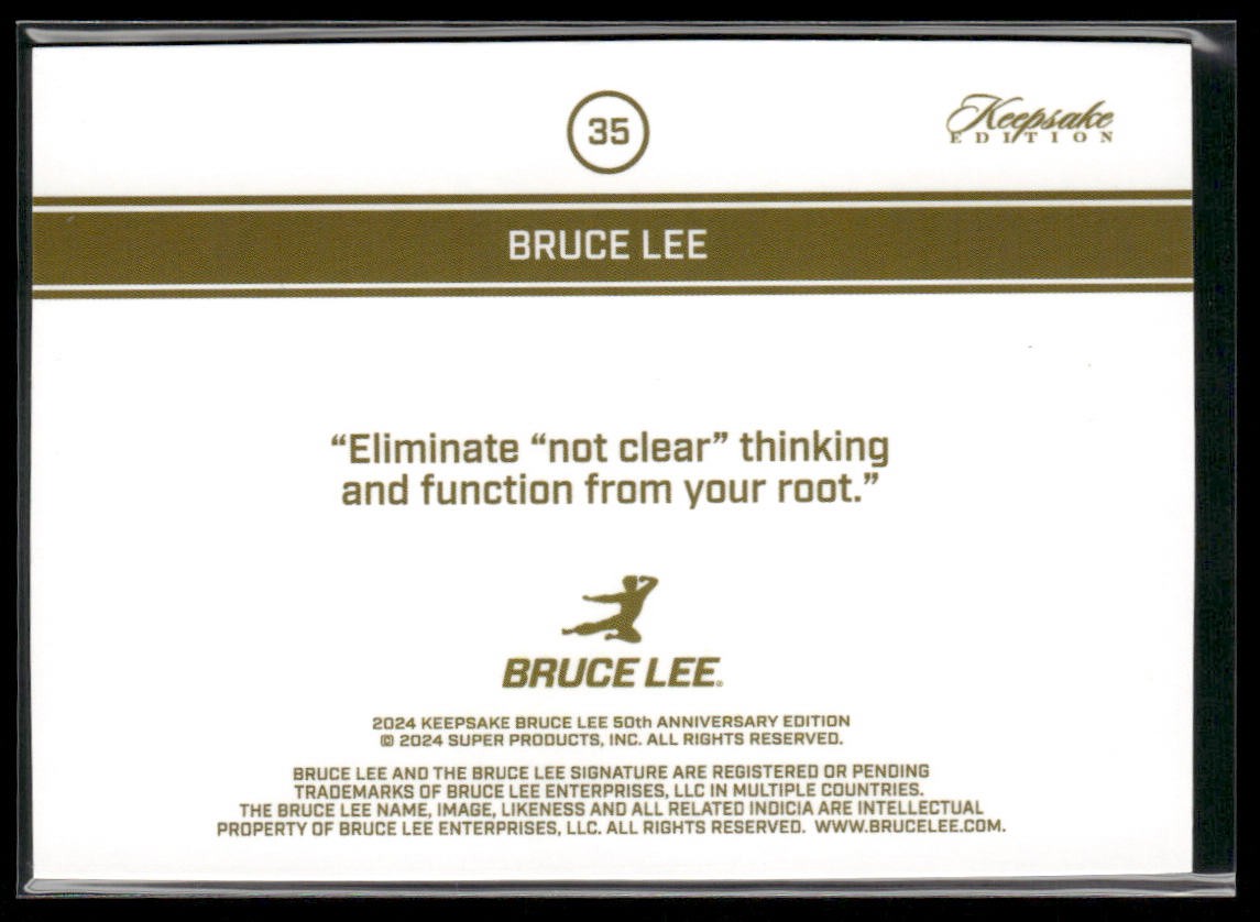 Bruce Lee 2024 Keepsake Bruce Lee 50th Anniversary Kaleidoscope Edition #35 back