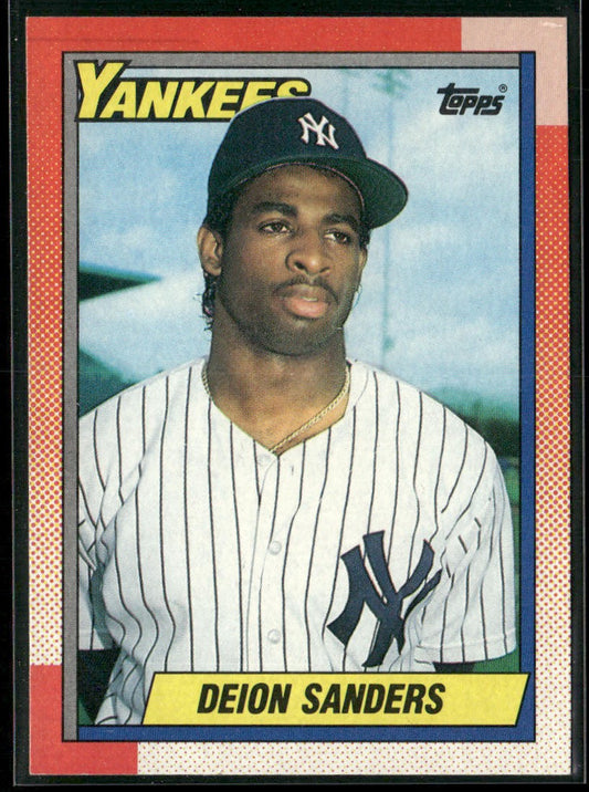 Deion Sanders 1990 Topps #61 New York Yankees front