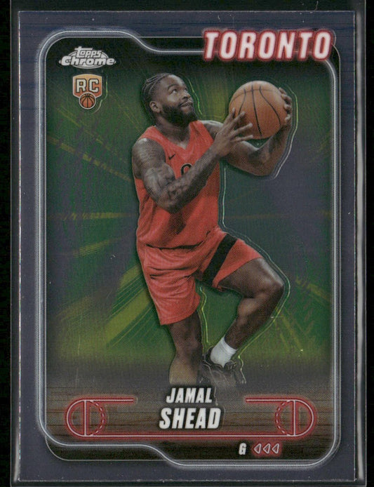 Jamal Shead 2024-25 Topps Chrome #174 RC Toronto Raptors front
