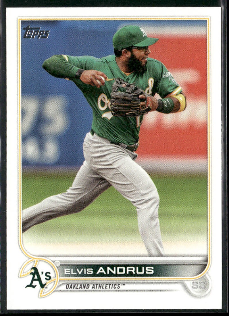 Elvis Andrus 2022 Topps #520 Oakland Athletics front
