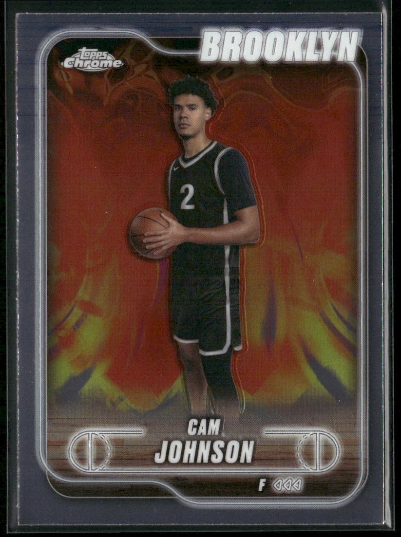 Cam Johnson 2024-25 Topps Chrome #159 Brooklyn Nets front
