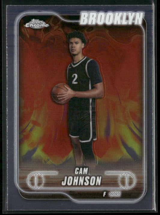 Cam Johnson 2024-25 Topps Chrome #159 Brooklyn Nets front