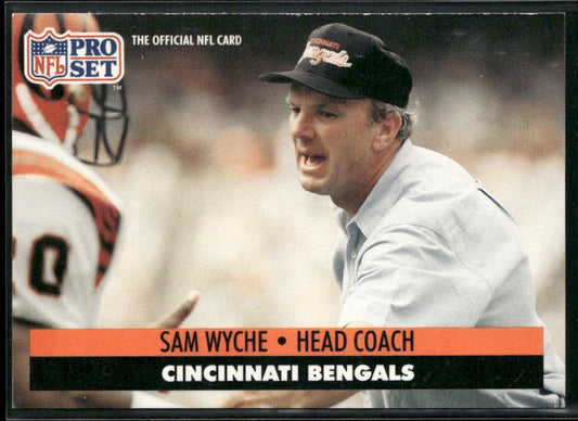 Sam Wyche 1991 Pro Set #117 Cincinnati Bengals front