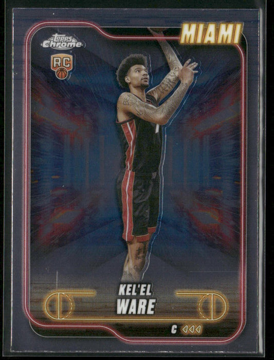 Kel'El Ware 2024-25 Topps Chrome #103 RC Miami Heat front