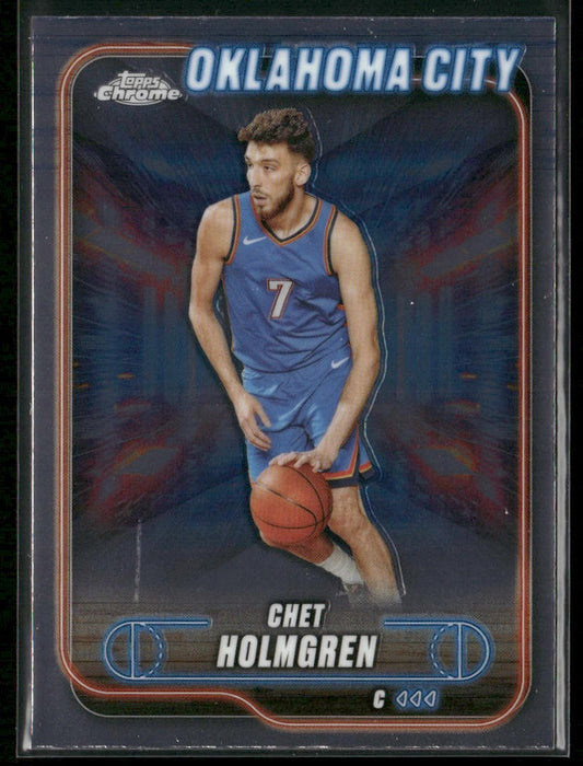 Chet Holmgren 2024-25 Topps Chrome #99 Oklahoma City Thunder front