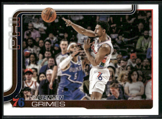 Quentin Grimes 2025-26 Topps #25 Philadelphia 76ers front